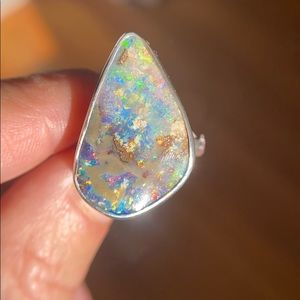 Amazing boulder opal ring 6